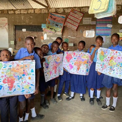 colour-in education maps