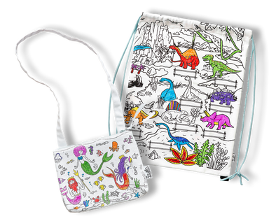 colour-in backpacks & bags