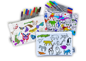 colour-in pencil cases