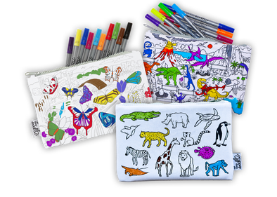 colour-in pencil cases