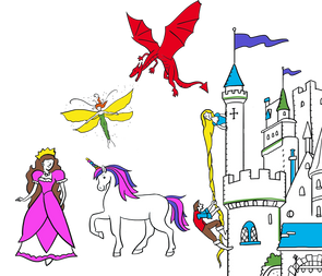 fairy tales myths and legends to colour