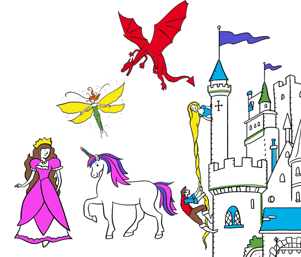 fairy tales myths and legends to colour
