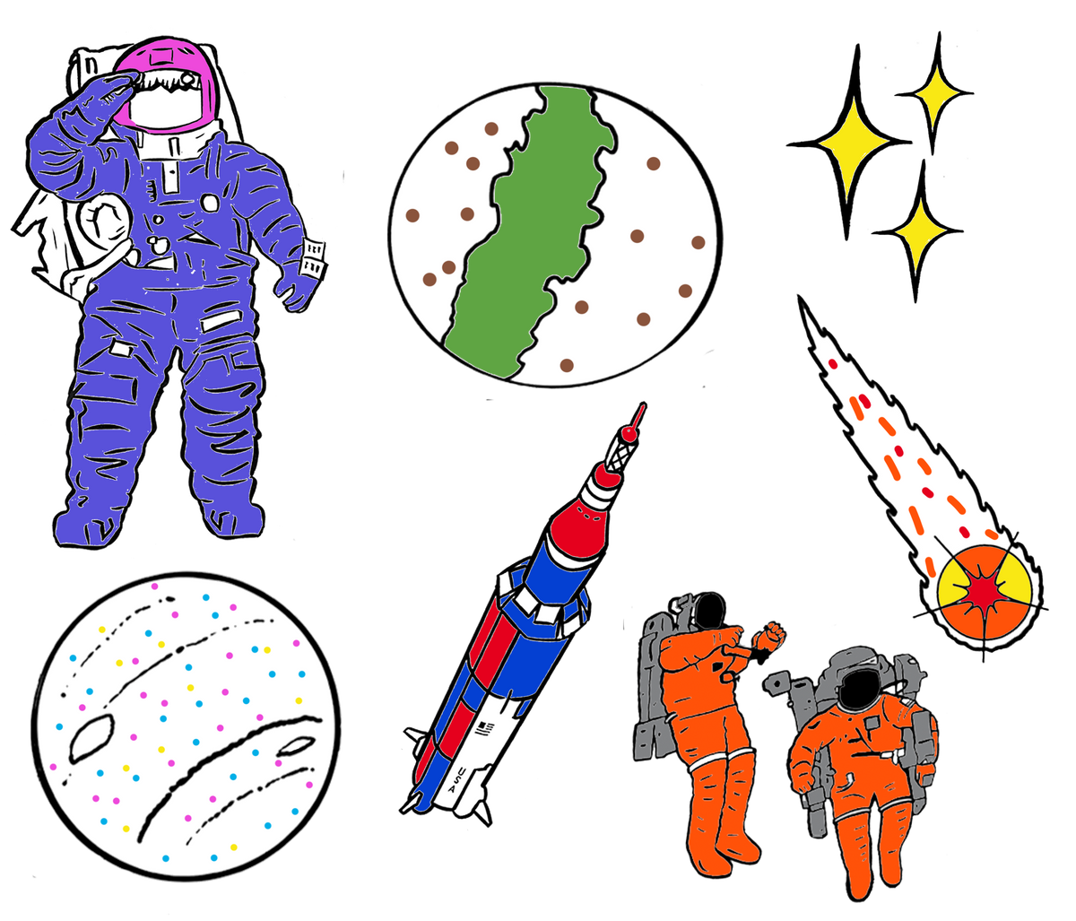 colour in space gifts for kids