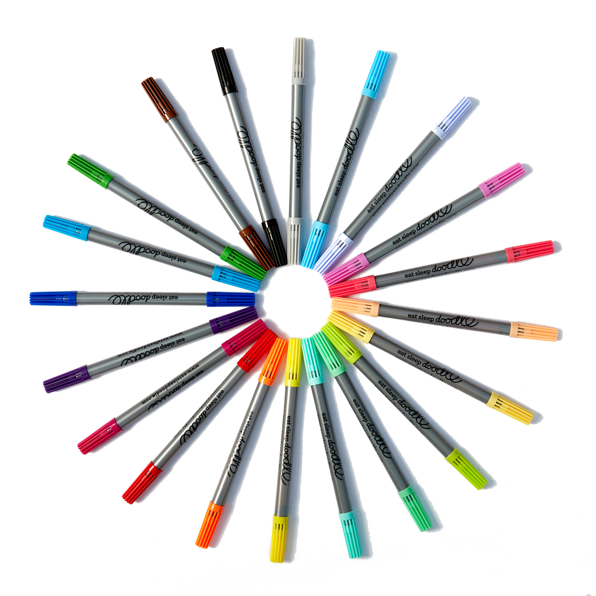 colourful fabric pens