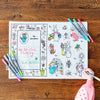 peter rabbit colour in placemat