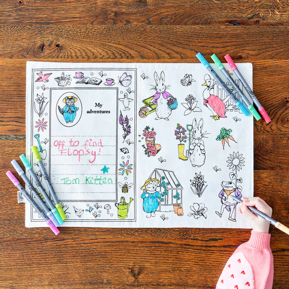 peter rabbit colour in placemat