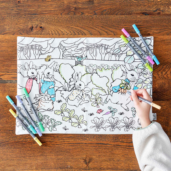 Peter Rabbit™ & friends placemat to go - colour in & learn