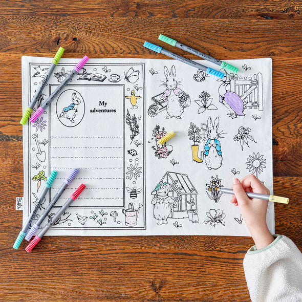 Peter Rabbit™ & friends placemat to go - colour in & learn