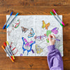 child colouring in butterflies