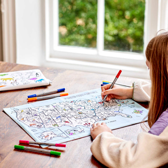 USA geography learning for kids christmas