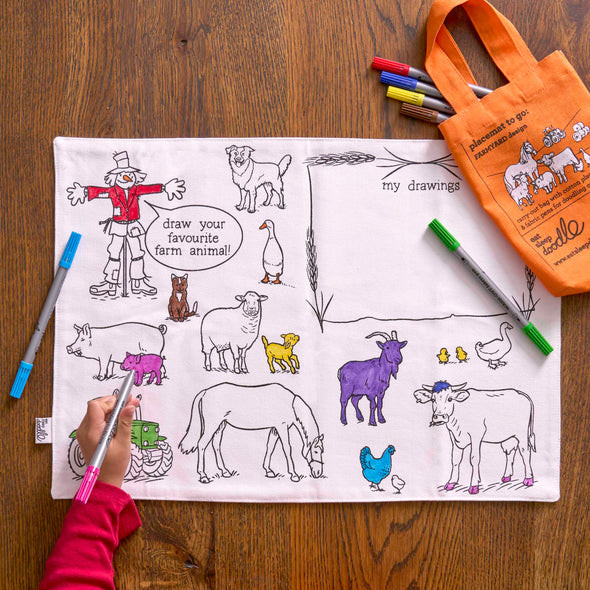 farmyard placemat to go
