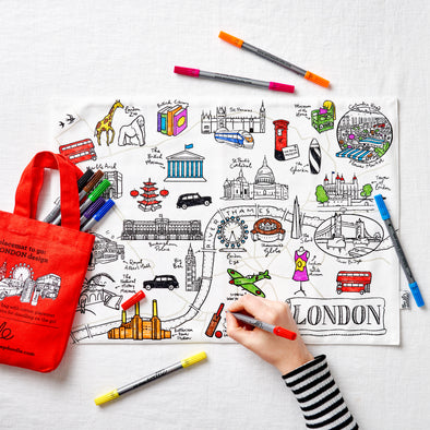 London placemat to go - party pack of 10