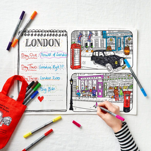 London placemat to go - party pack of 10