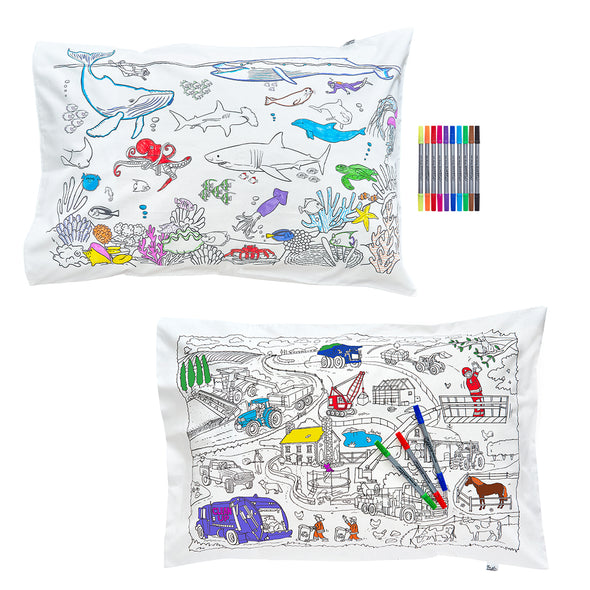 colour your own pillowcase gift bundle