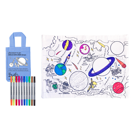 space explorer placemat to go - party pack of 10