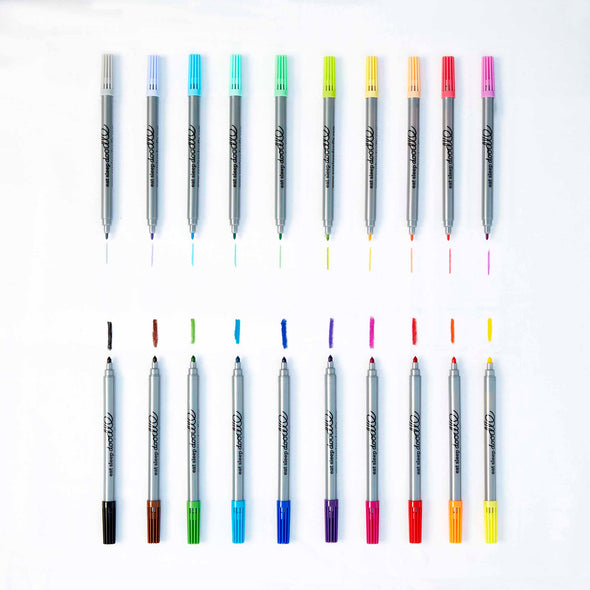 artist set of 20 wash-out pens