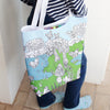 colour-in butterfly tote with inner pocket washout pens
