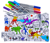 dinosaur pencil case coloured in