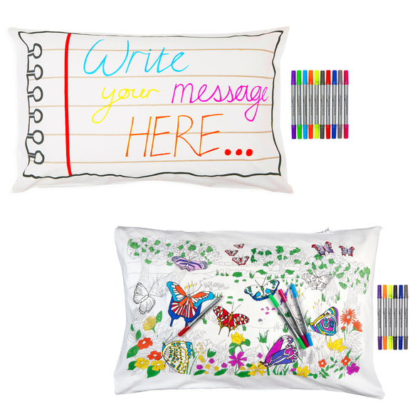 colour your own pillowcase gift bundle