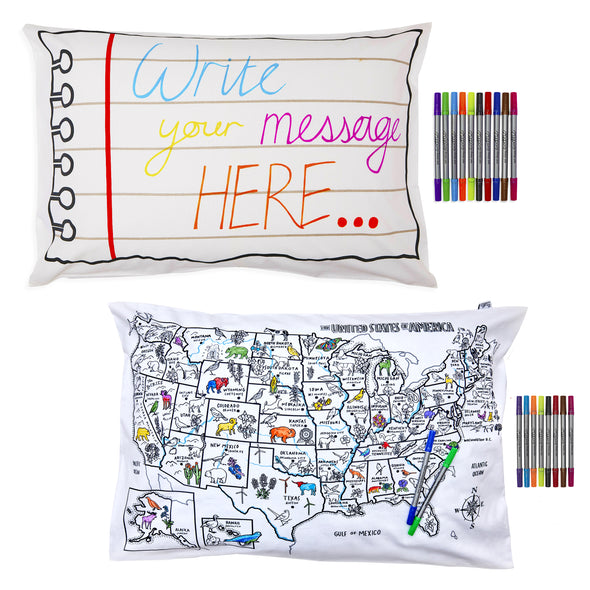 colour your own pillowcase gift bundle