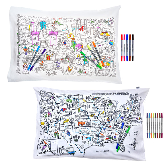 colour your own pillowcase gift bundle