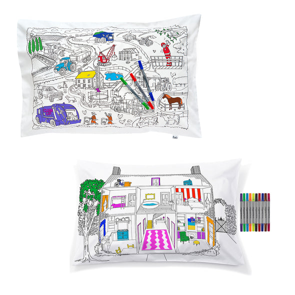 colour your own pillowcase gift bundle