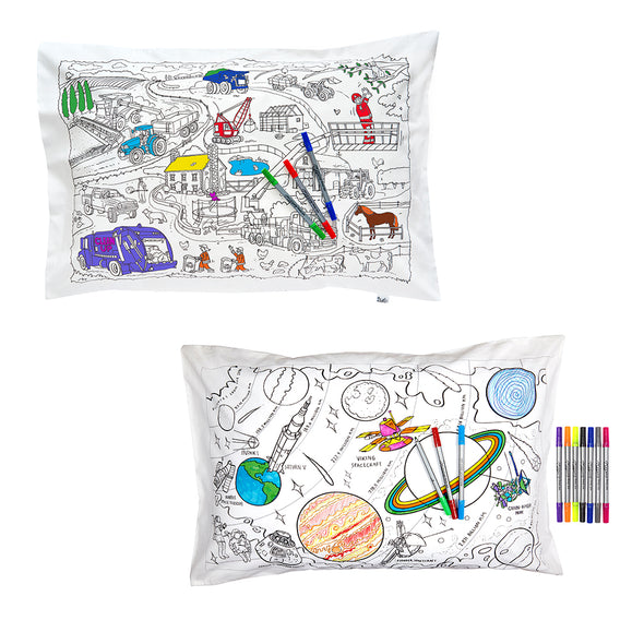 colour your own pillowcase gift bundle