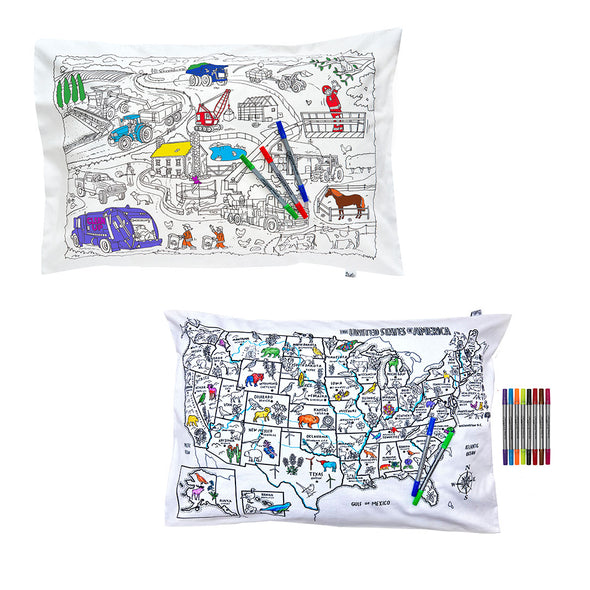 colour your own pillowcase gift bundle