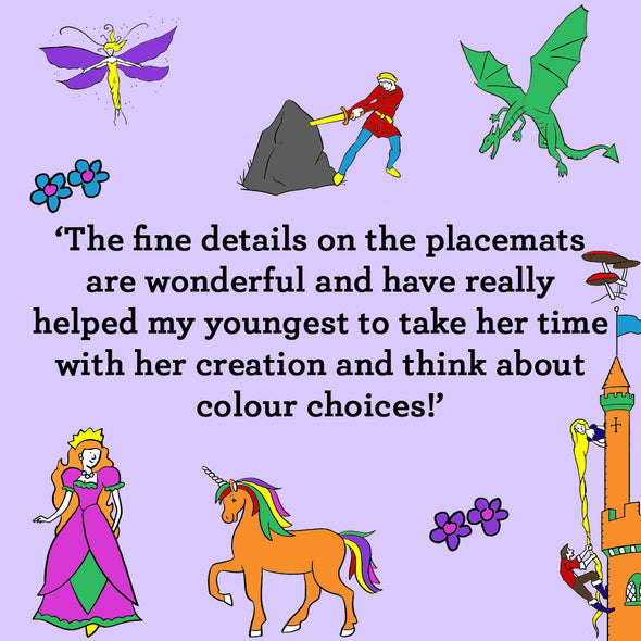 fairytales & legends placemat to go  - colour in & learn