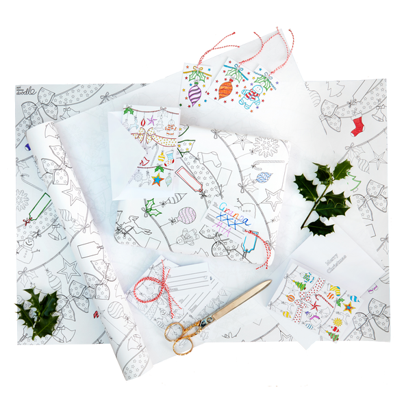 colour-in Christmas craft activity pack
