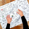 world map wrapping paper to colour and personalise